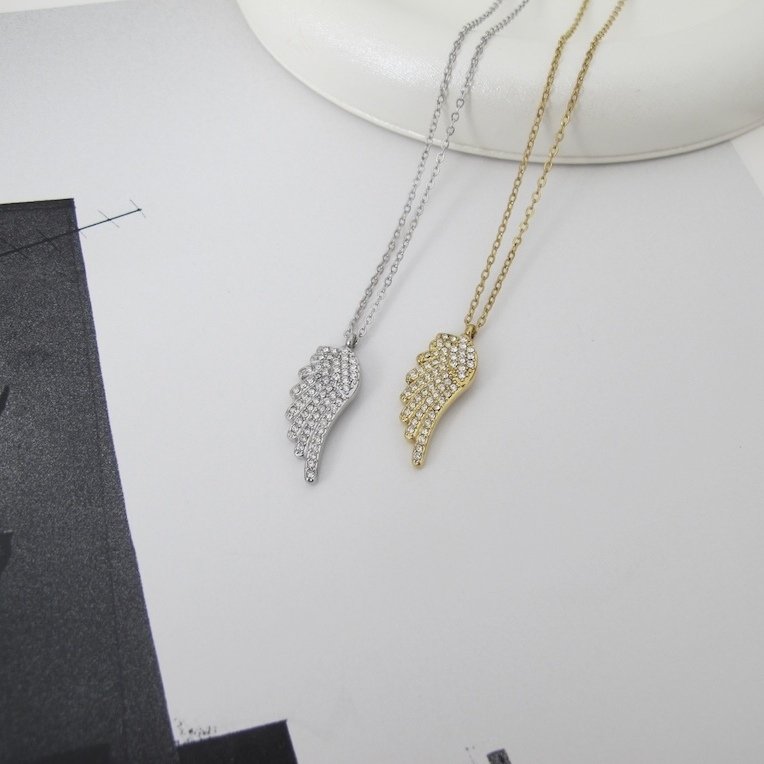 Sparkling wing pendant κολιέ