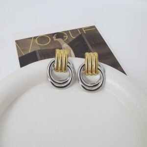 Retro mixed-metal σκουλαρίκια