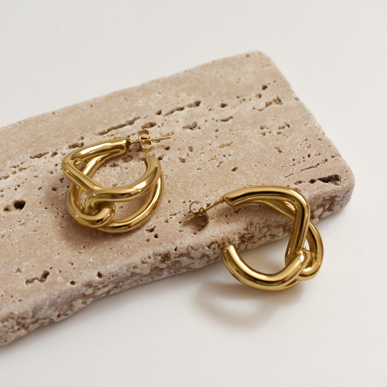 Knot Link Hoops Σκουλαρίκια