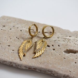 Crystal Wing Hoops Σκουλαρίκια