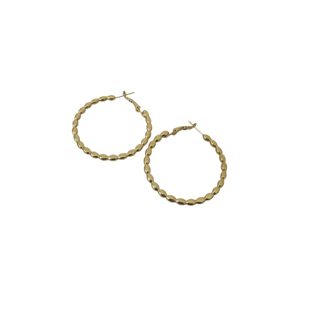 Golden Bubble Hoops Σκουλαρίκια