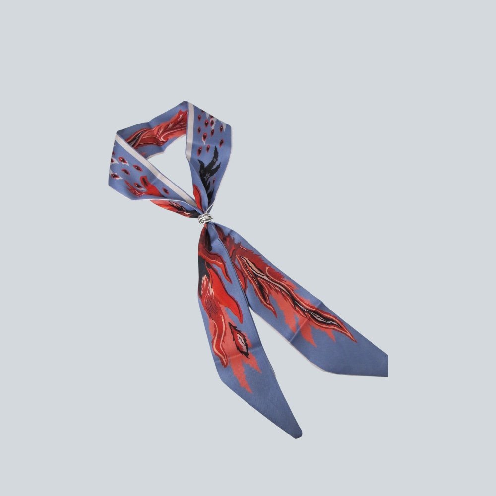 Foulard Twist - Blue/Red