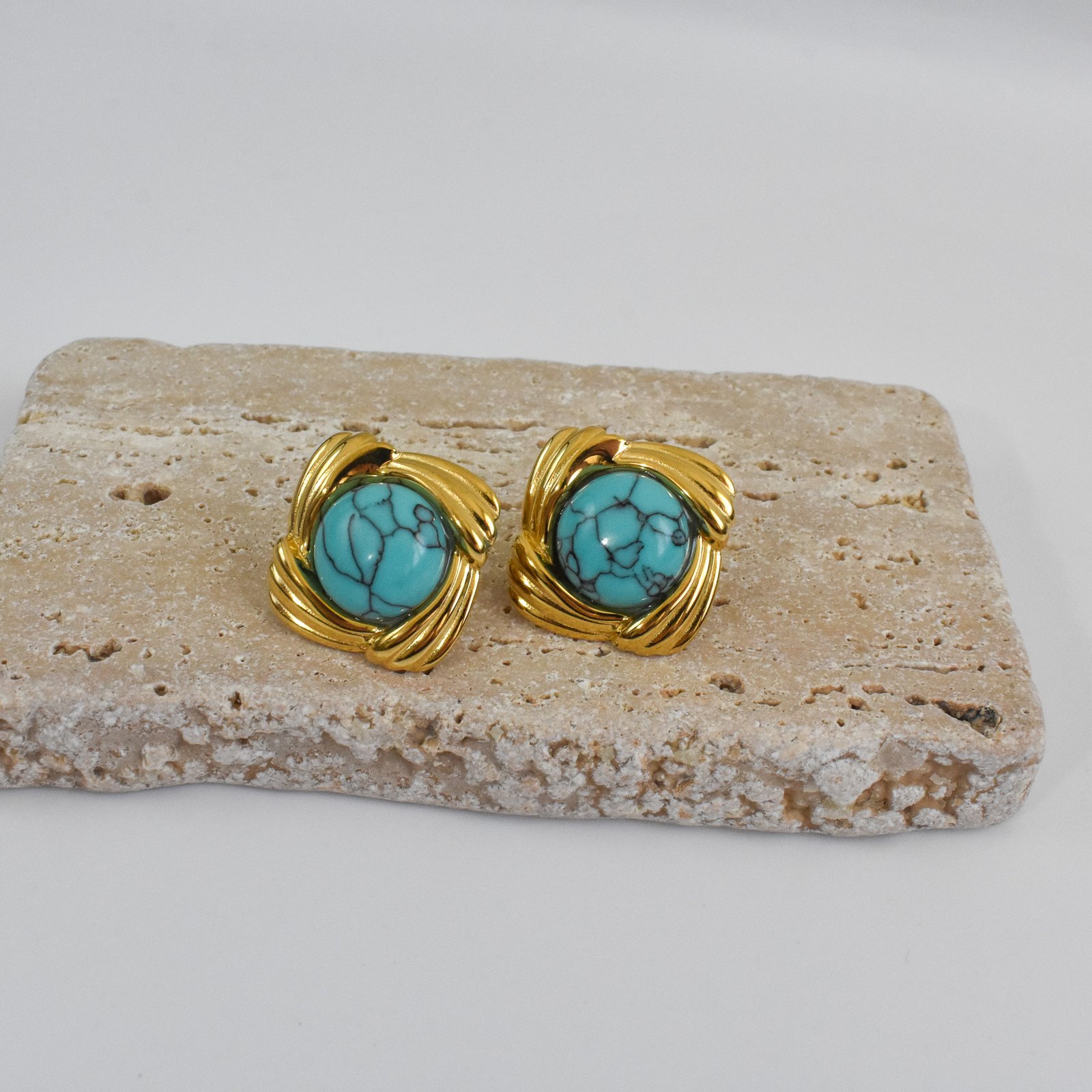 Turquoise Twist Σκουλαρίκια