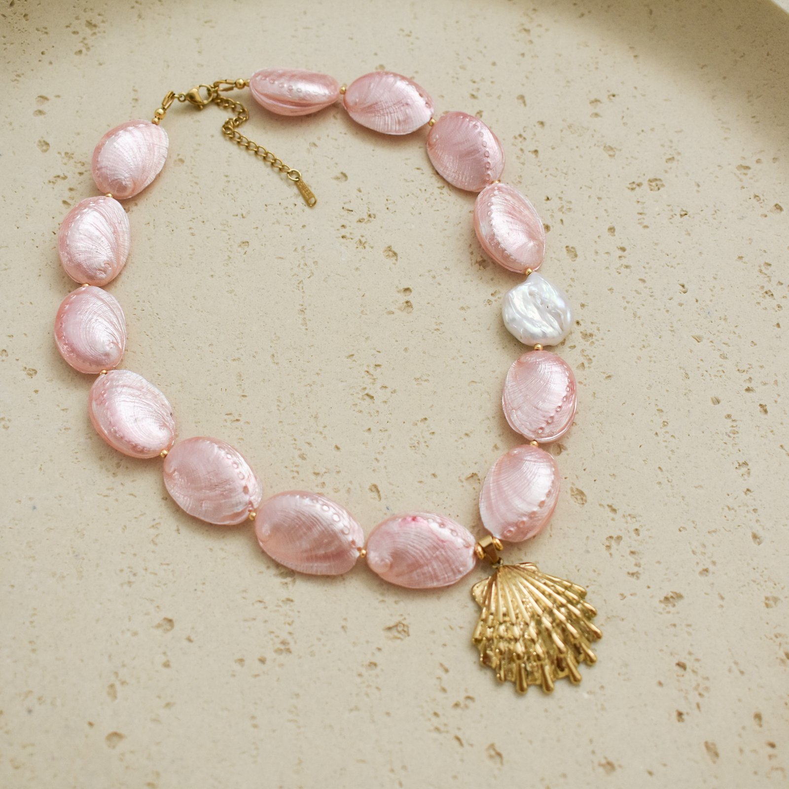 Pink Shell Κολιέ