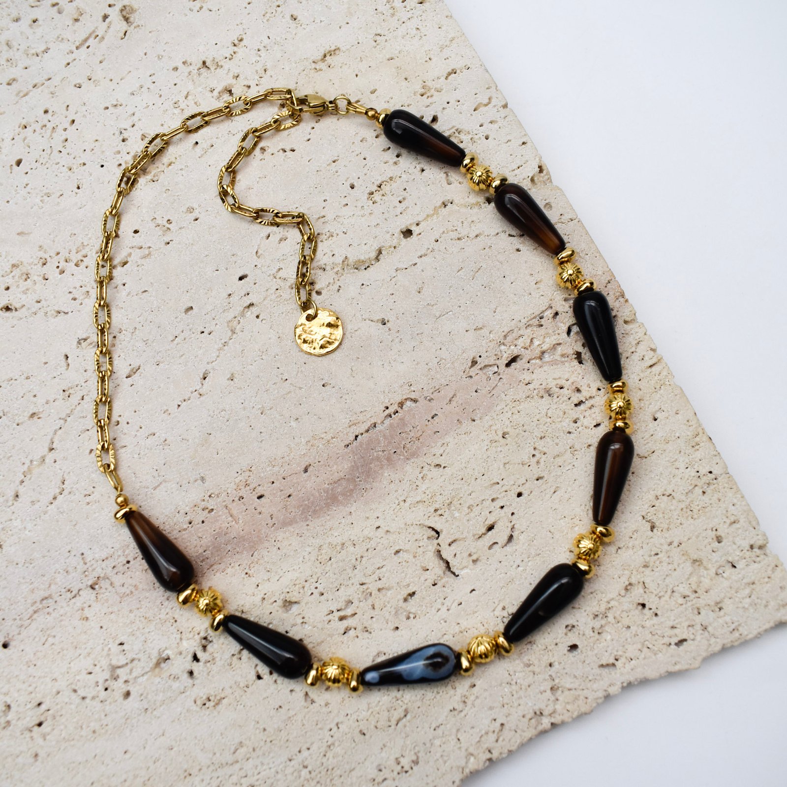 Agate Teardrop Κολιέ