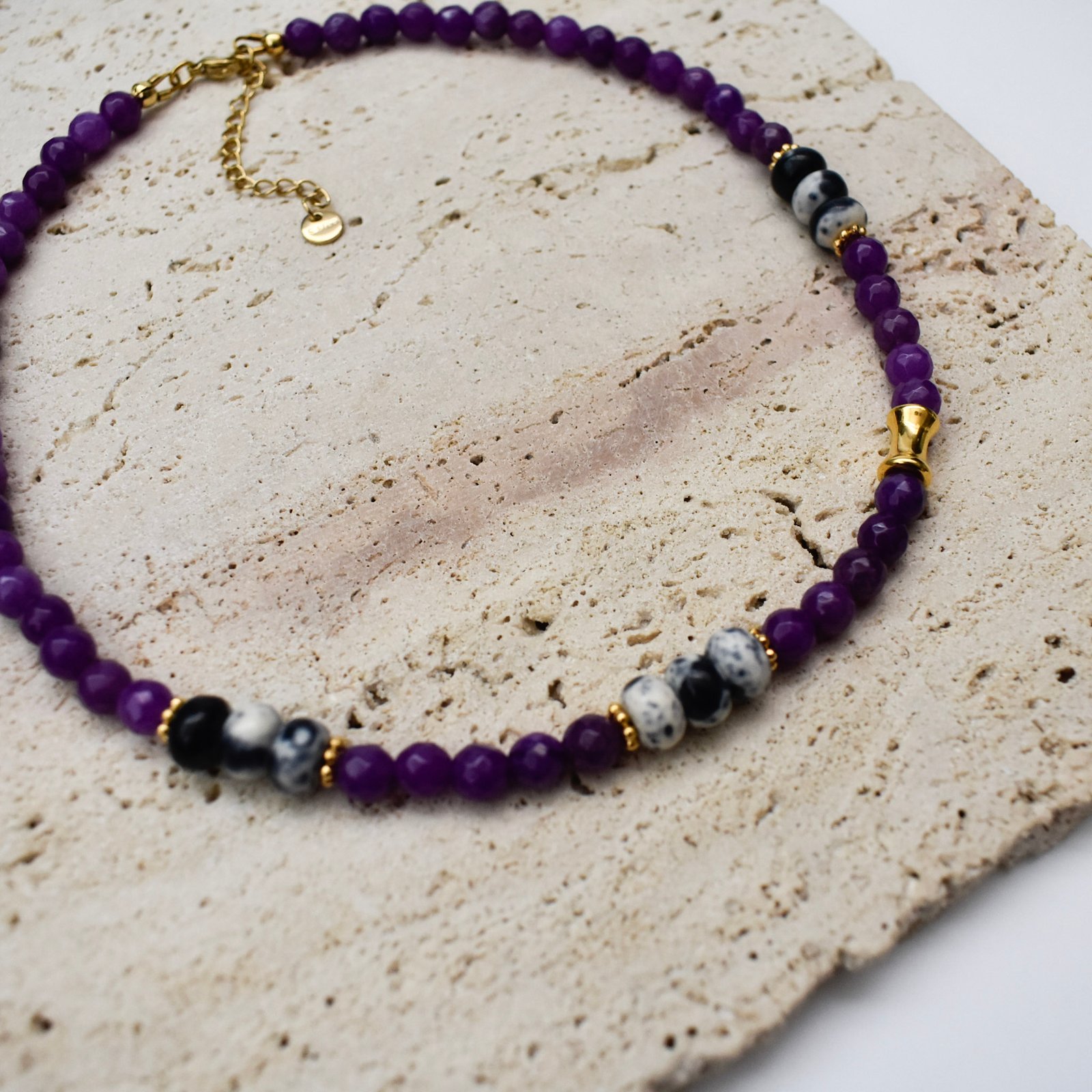 Purple Agate Accent Κολιέ