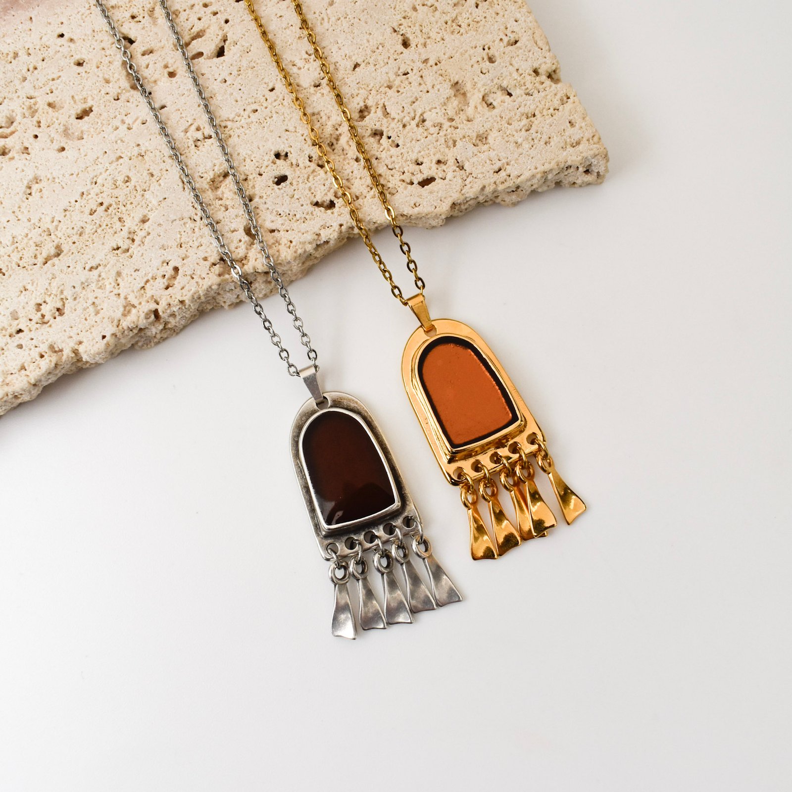 Tribal Tassel Stone Κολιέ