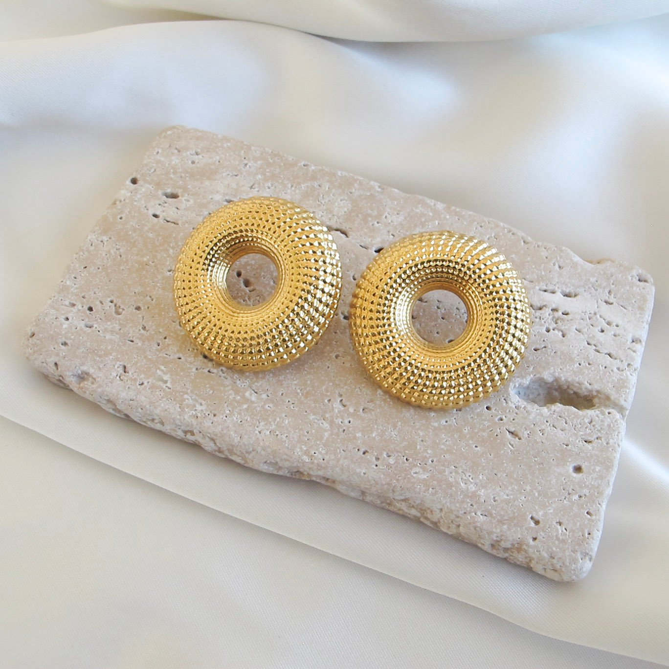 Golden Donut Σκουλαρίκια