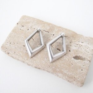 Geometric Diamond Σκουλαρίκια
