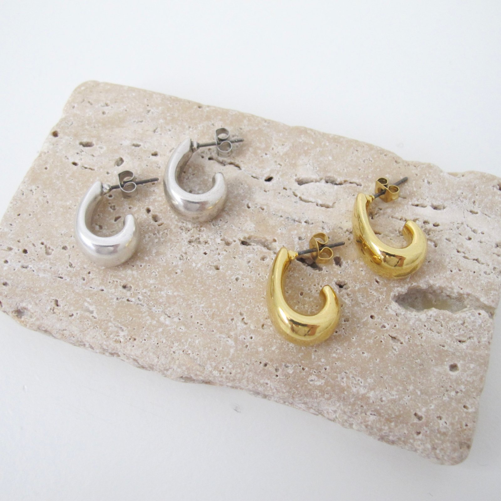 Chunky Teardrop Hoops Σκουλαρίκια